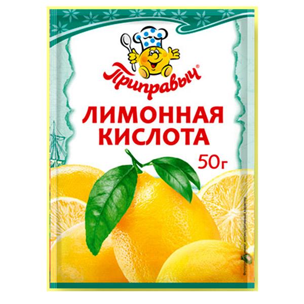 Приправыч Лимонная кислота 50г/48шт